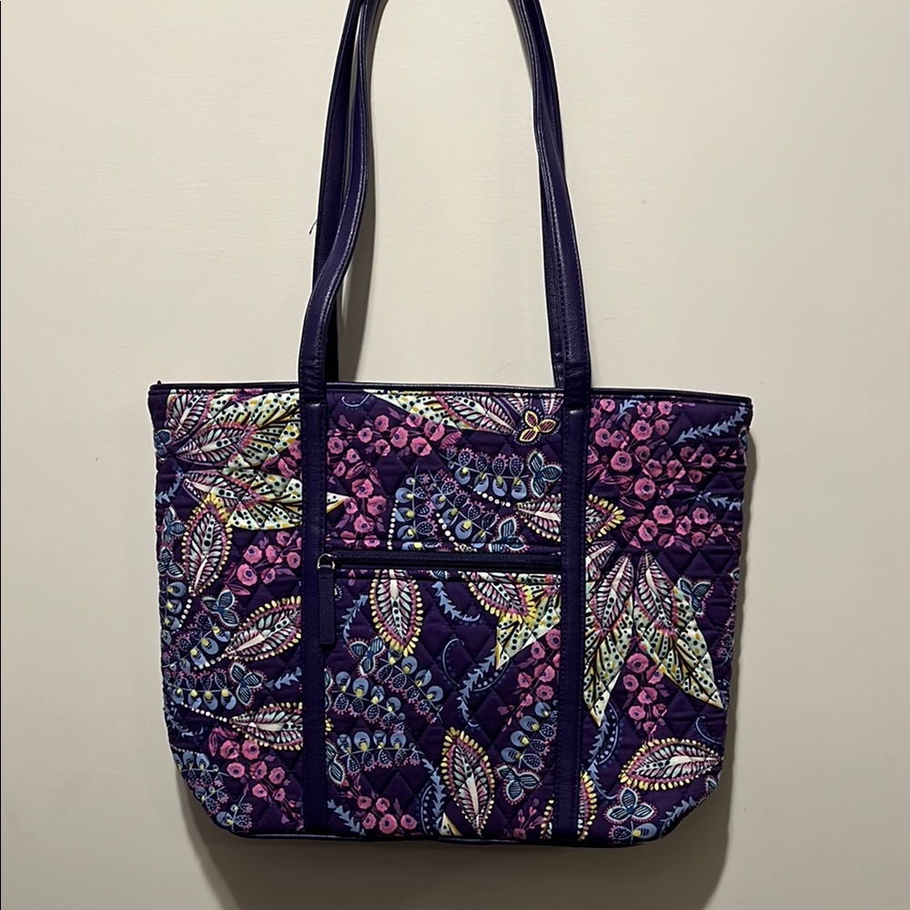 Vera Bradley Floral Patterned Tote Bag - Purple